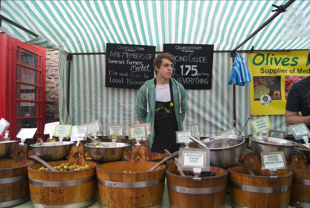 An independent trader at the Frome Independent Market