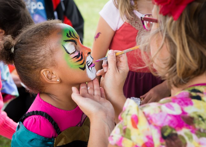 face-painting at the Children's Festival