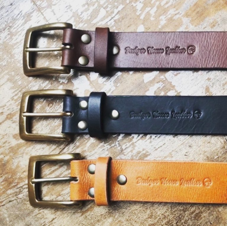 Badger house leather belts