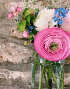 flowers in jar