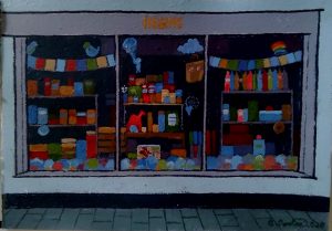 Painting of Figgins shop front