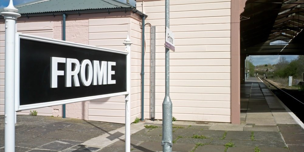 Frome train station sign. Credit David Partner