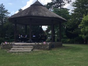 Frome Town Band on the bandstand