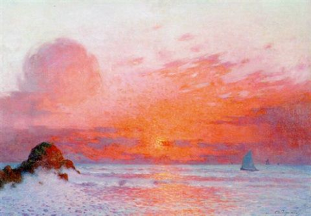 Painting of sunset