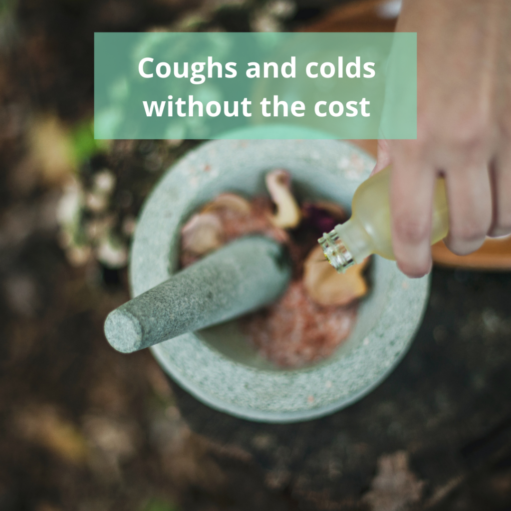 Coughs and colds without the cost poster