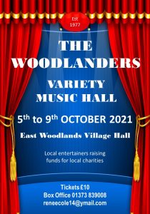Advertising the event of the Woodlanders Variety music hall