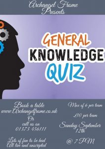 Archangel general knowledge quiz poster