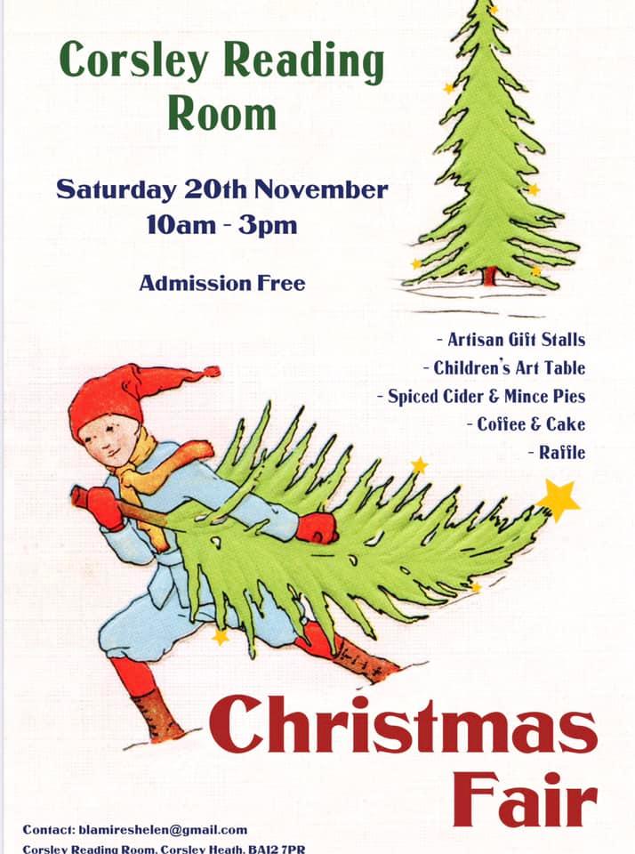 Corsley Reading Room Christmas fair poster