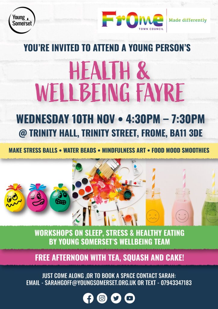 Health and wellbeing fayre poster