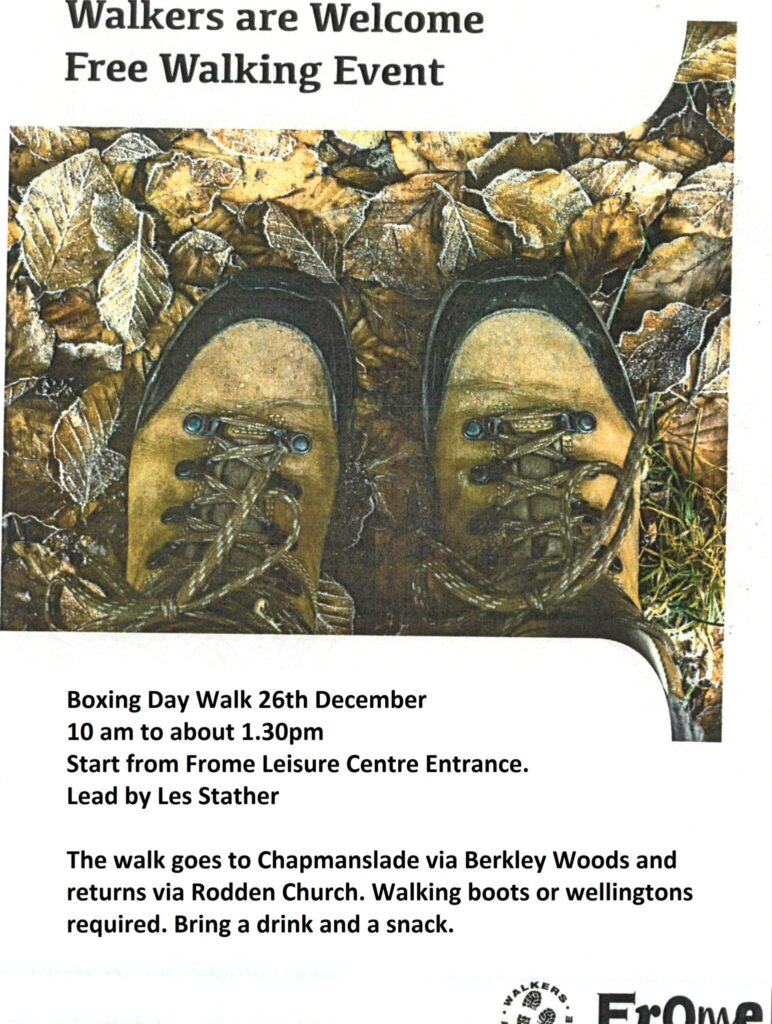 Walkers are Welcome boxing day walk poster