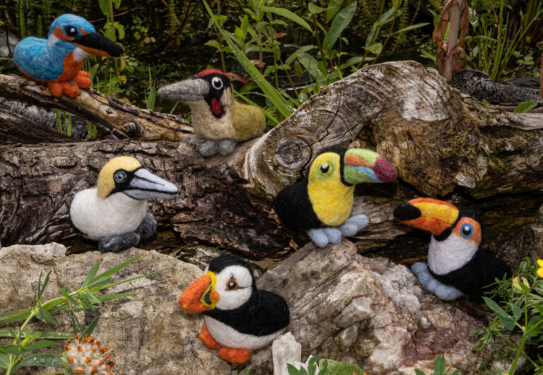 Felted animals by Woolley Wildlife