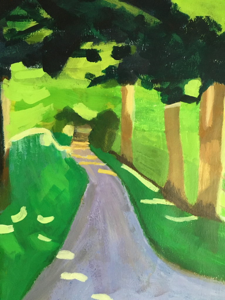 Caroline Williams painting - country road