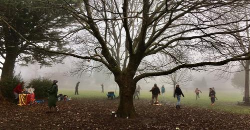 People dancing in Victoria Park