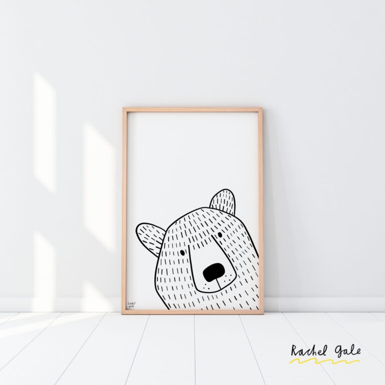 Mr Bear print by Rachel Gale