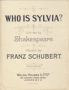 "Who is Sylvia" cover of Schubert music