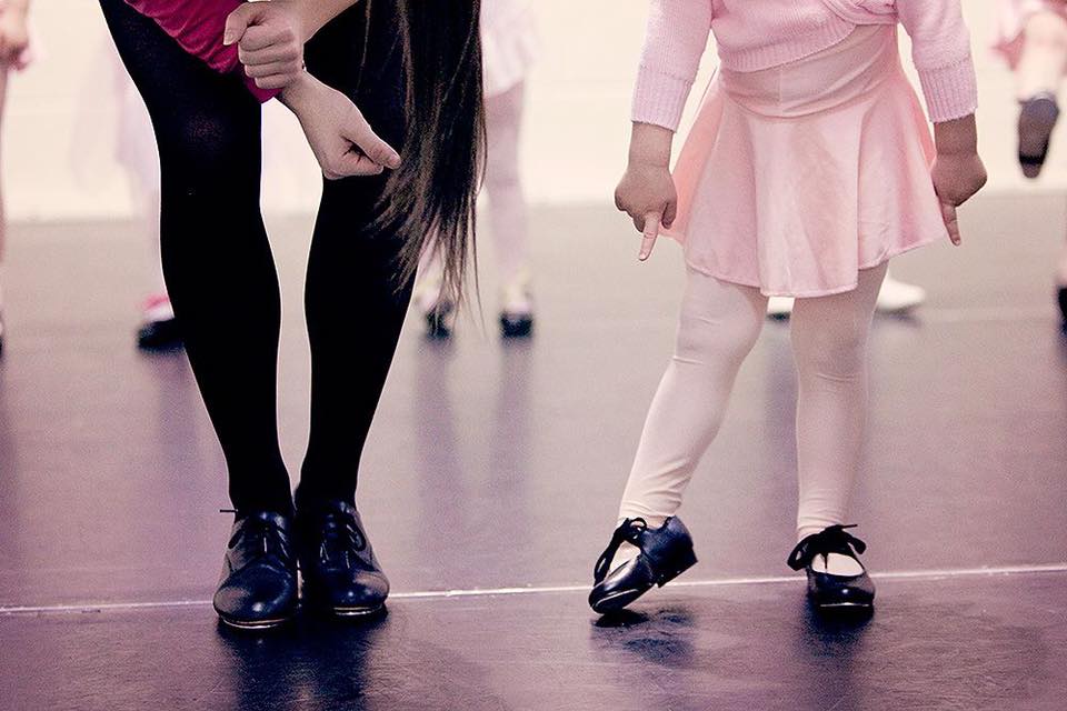 Children wearing tap shoes