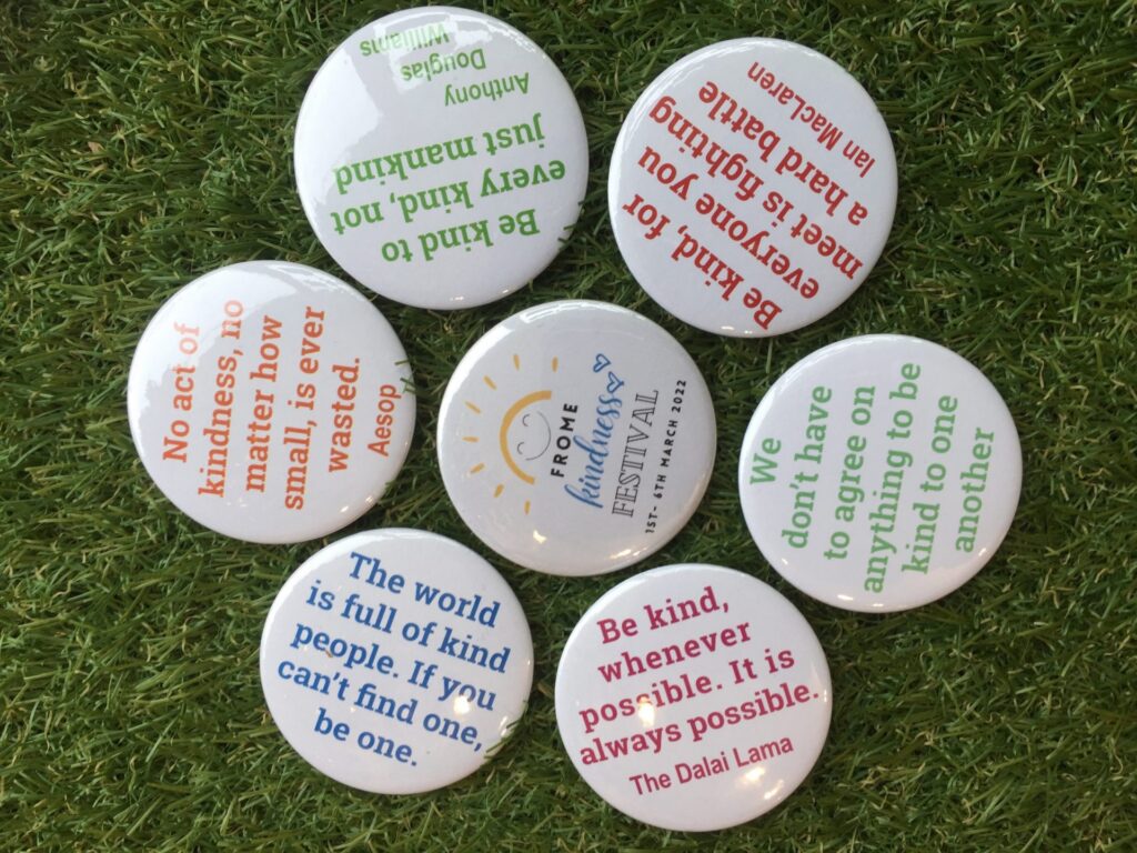 Frome Kindness festival badges