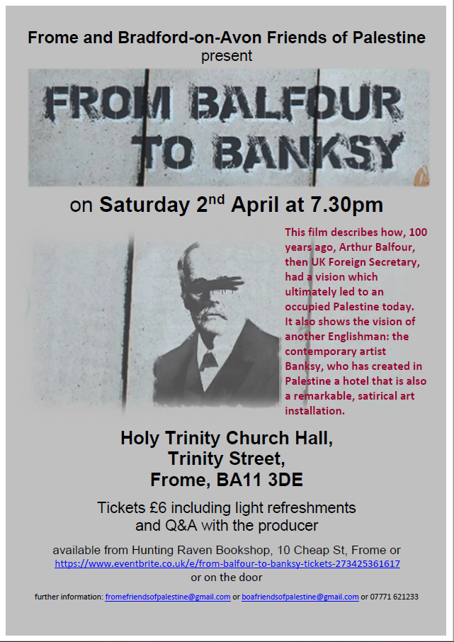 Balfour to Banksy poster