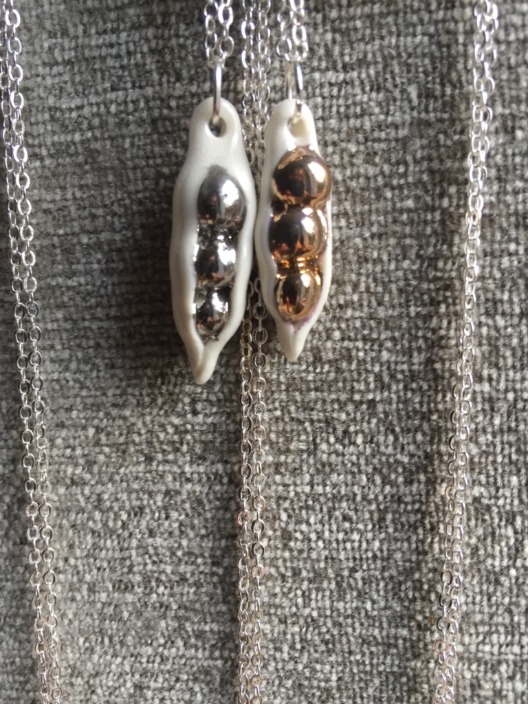 Elanor Steel seed pod pendants