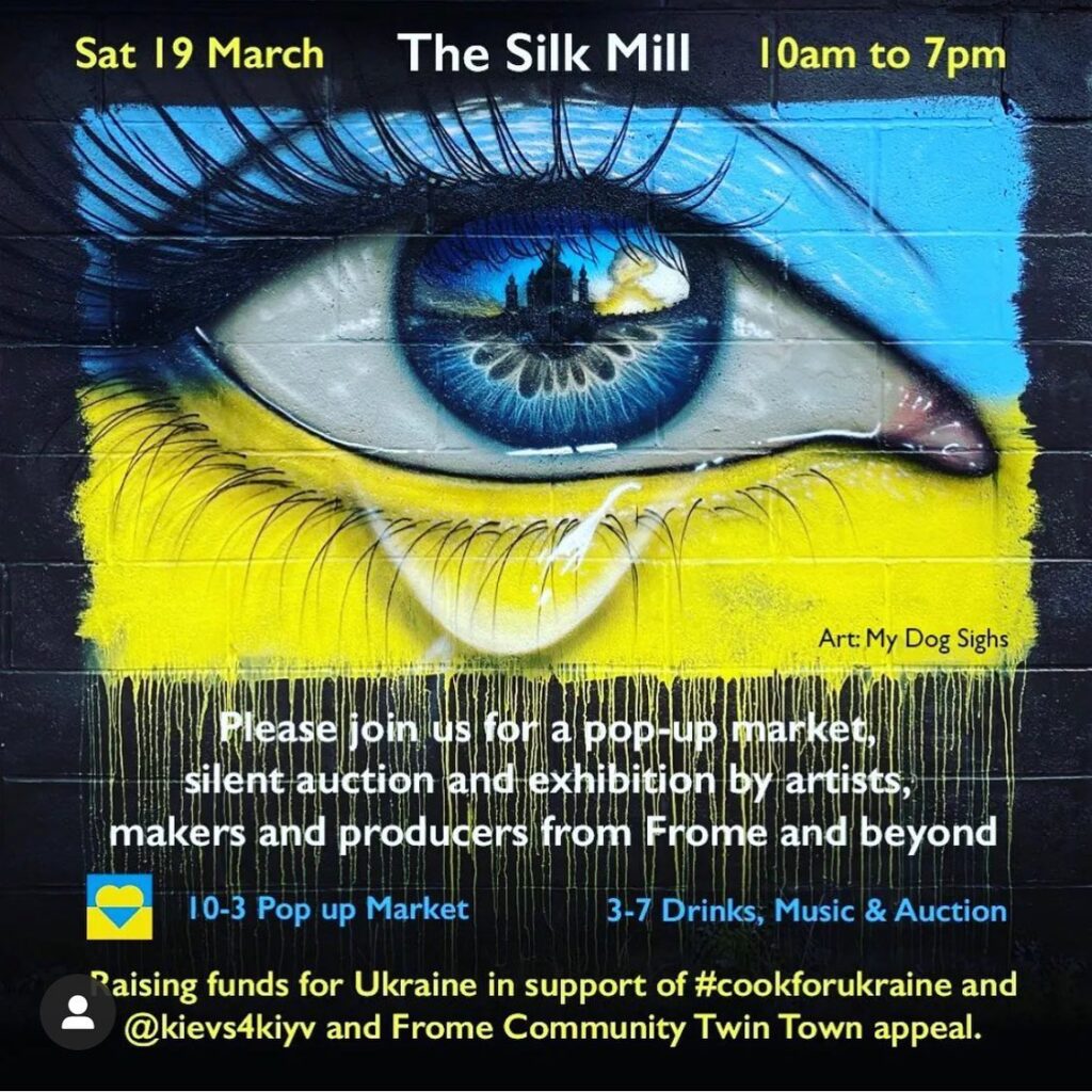 Silk Mill Ukraine fundraiser poster