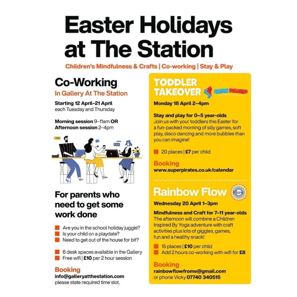 Gallery at the Station easter holidays poster