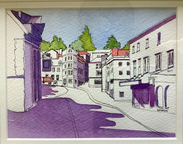 Kristin Vincent painting of Market Place Frome