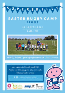 Rugbytots - Easter Camp Poster Frome
