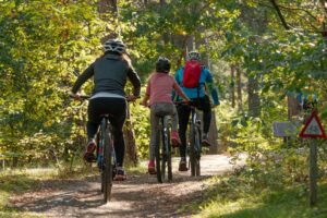 family cycling