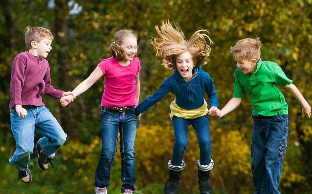 Kids jumping