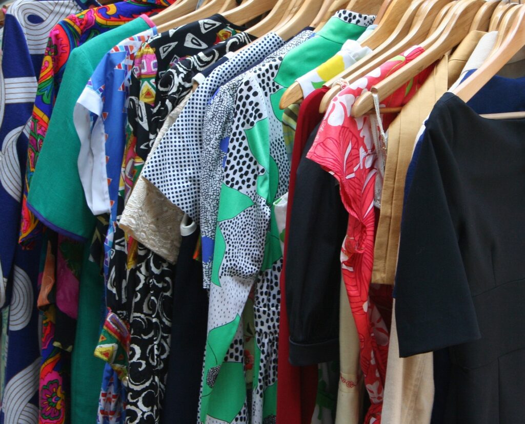 clothes on a rail