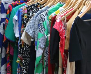 clothes on a rail