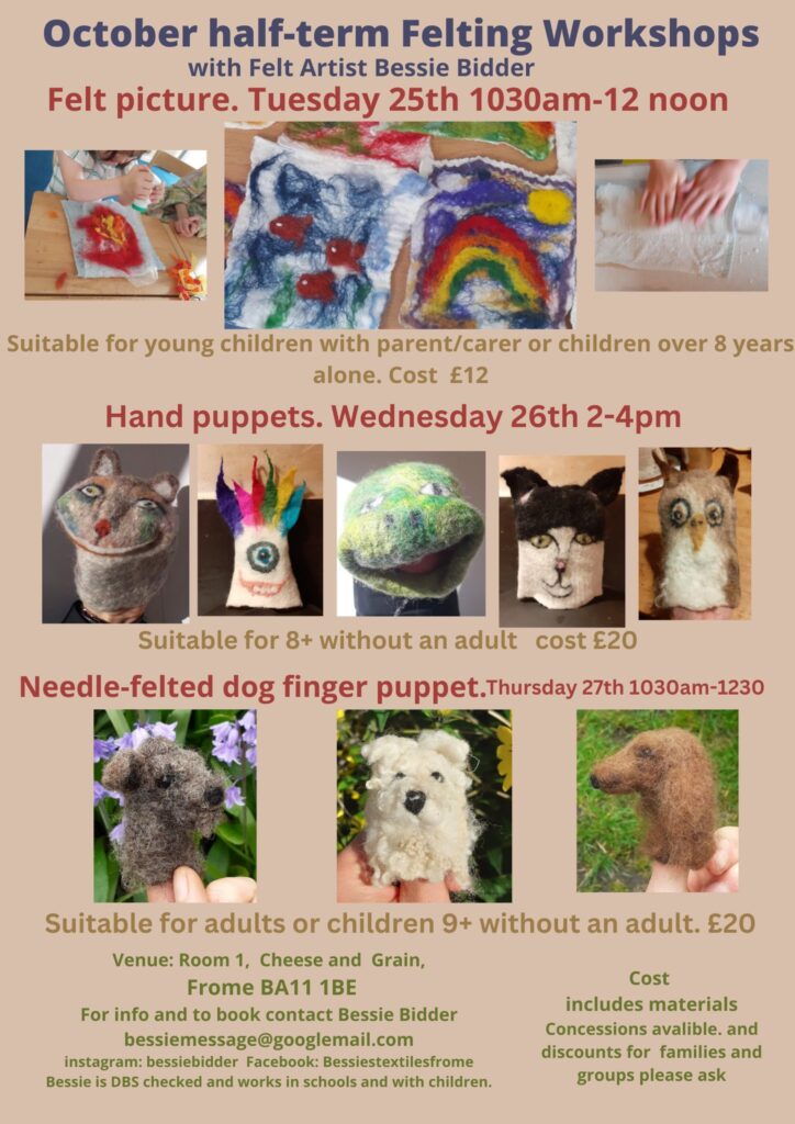 October half term felting workshops