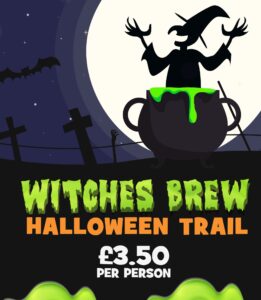 Witches Brew halloween trail poster