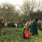 Wassail in orchard