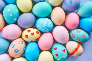 Colourful Easter eggs