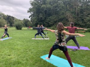 Yoga in the meadow