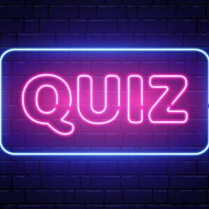 Quiz neon sign