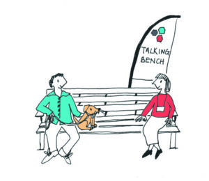 talking bench illustration
