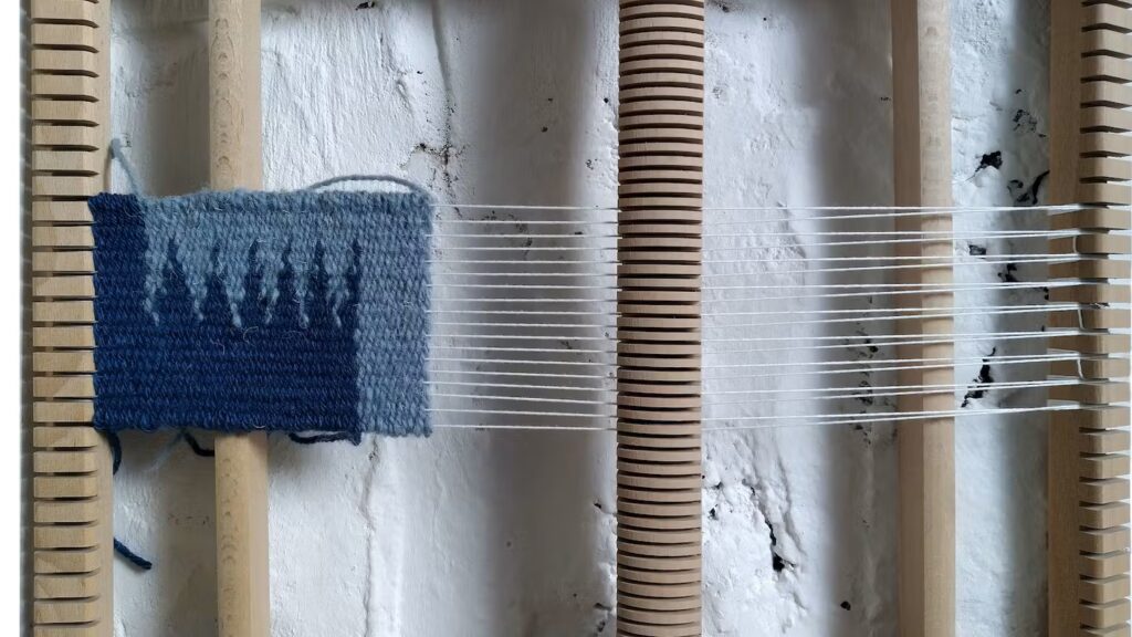 weaving on a loom