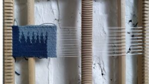 weaving on a loom