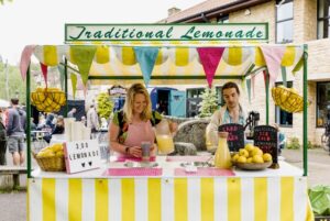 Lemonade stand at the Frome Independent
