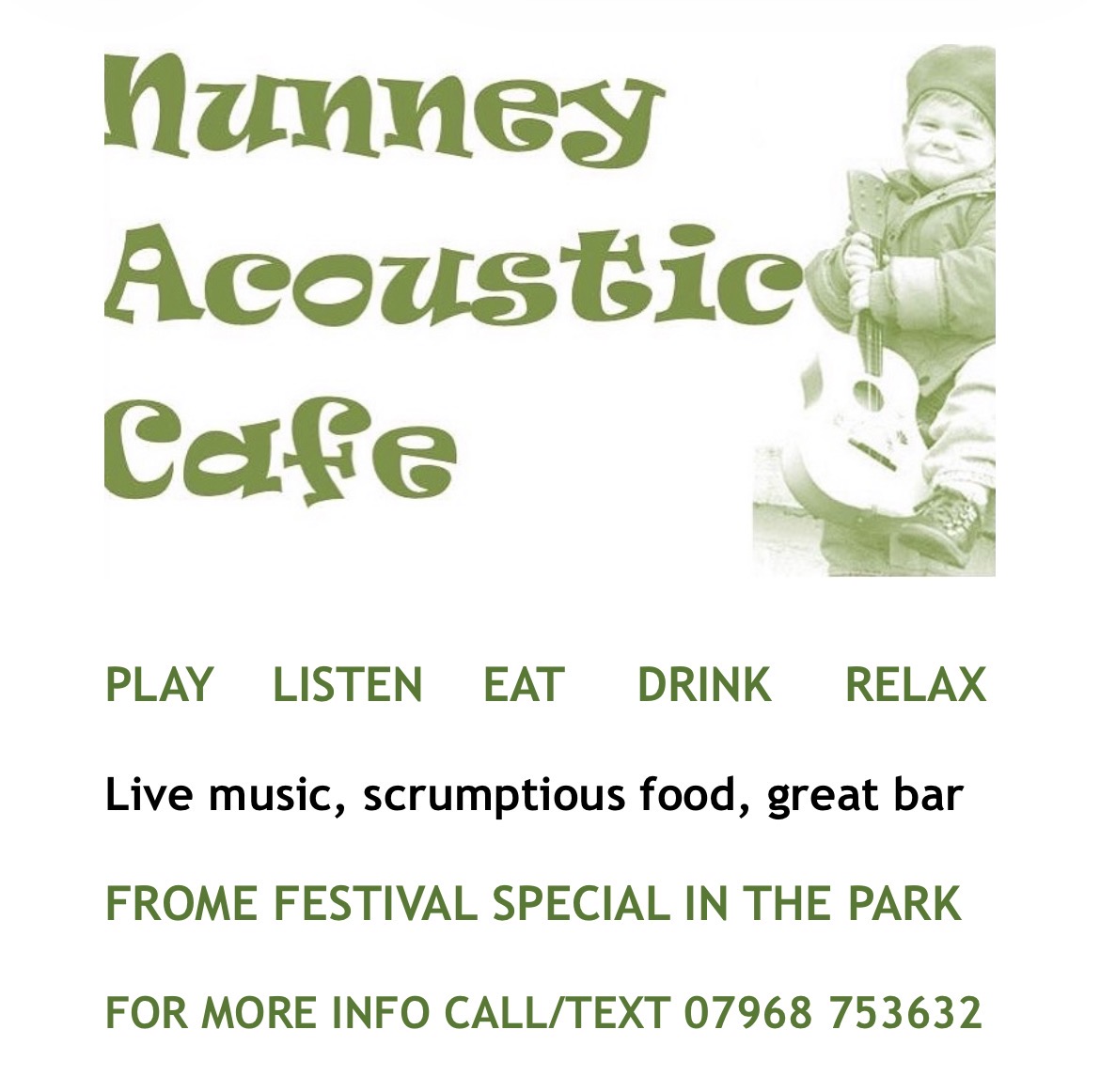 Nunney Acoustic Cafe Plays Victoria Park