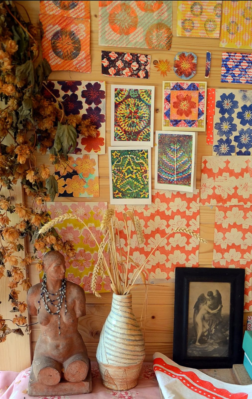 Learning to play repeat patterns using block printing