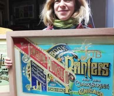 J.W.Singer re-gilding sign