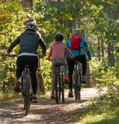 family cycling