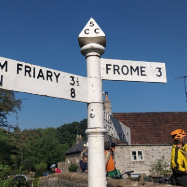 Signposts to Frome and Witham Friary