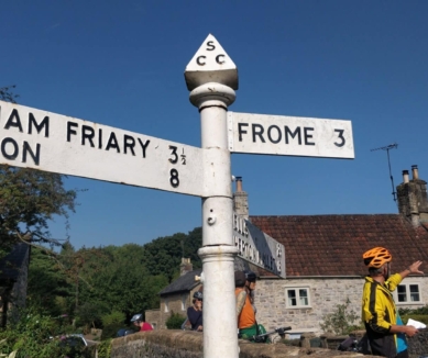 Signposts to Frome and Witham Friary